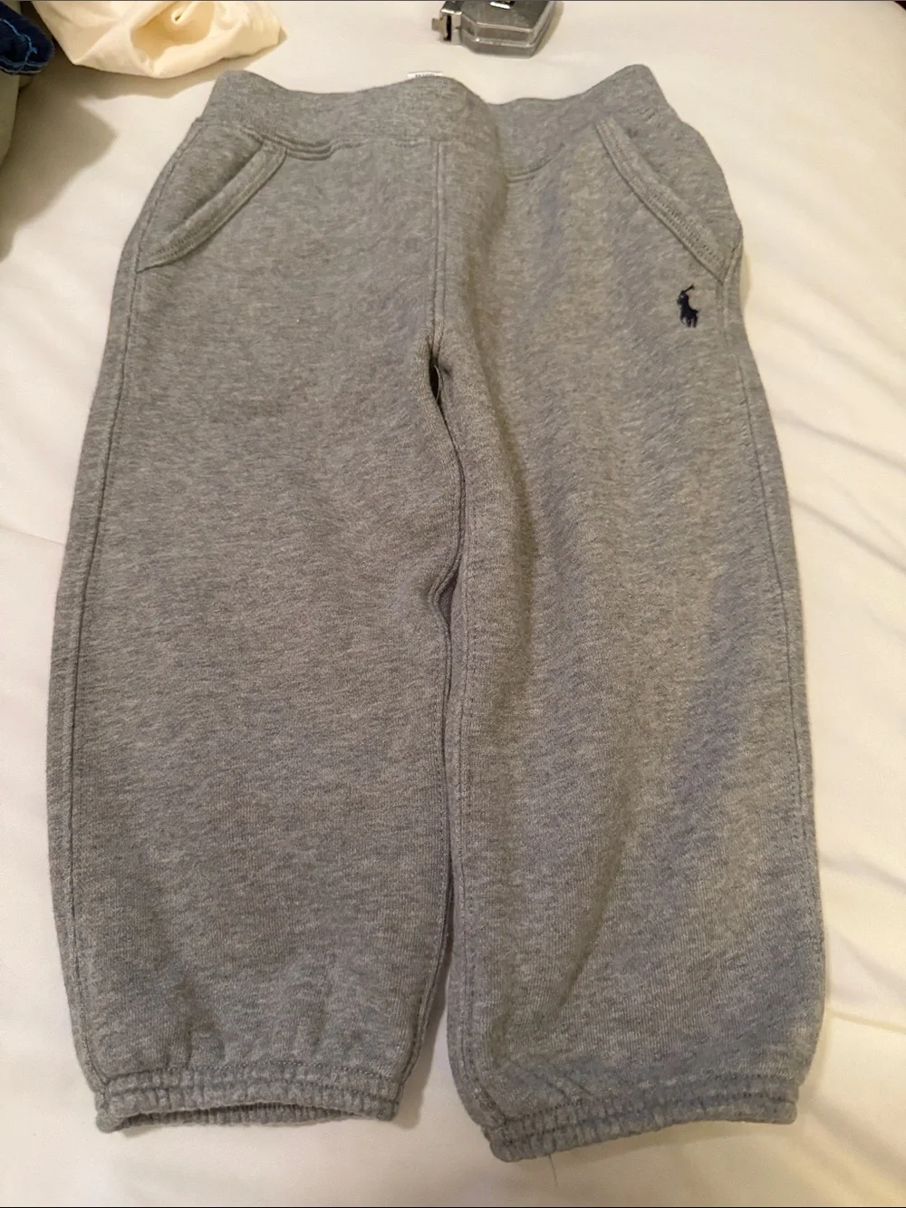 Ralph Lauren Kids Heather Gray Logo Joggers